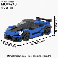 Voitures de ville MOC, collection de voitures RC, modèle de voiture en plastique, ensembles de blocs de construction, cadeau pour enfants, jouets MOC4243