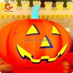 Globe de neige gonflable démoniaque en forme de citrouille, ignifuge et étanche, pour la décoration de fêtes d'Halloween – Offre Spéciale - Product Image 3