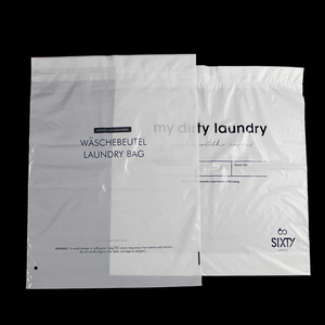 Bolsa de lavandería desechable personalizada bolsa de plástico con cordón <span class=keywords><strong>para</strong></span> lavandería embalaje de tela de hotel - Product Image 5