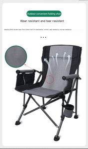 <span class=keywords><strong>Silla</strong></span> <span class=keywords><strong>de</strong></span> Playa Personalizada para Pesca, Barbacoa y Ocio al Aire Libre, <span class=keywords><strong>Silla</strong></span> <span class=keywords><strong>de</strong></span> Camping Portátil Plegable <span class=keywords><strong>de</strong></span> Lujo con Respaldo Alto y Portavasos - Product Image 6