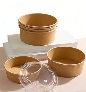 Bol à soupe rond jetable en papier, récipient alimentaire en papier, bol à nouilles jetable en papier - Product Image 1