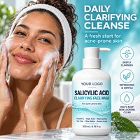 Nettoyant Visage Anti-Sébum Purifiant en Profondeur à l'Acide Salicylique, Vitamine C et Arbre à Thé, Sans Sulfate, Marque Blanche OEM
