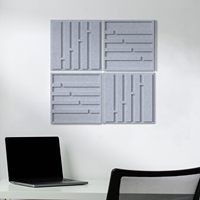 Panneau acoustique moderne en feutre PET, matériau d'absorption sonore, 21 mm, panneaux insonorisants avec design 3D pour la maison et le bureau
