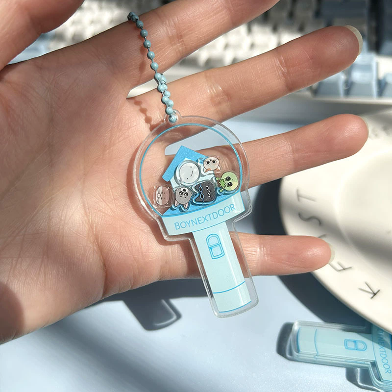 KPOP Idol Cute Cartoon BOYNEXTDOOR Light Stick Acrylic Keychain