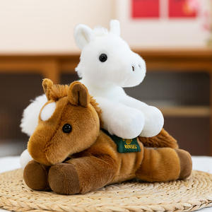 Mini caballo de simulación blanco, muñeco de peluche, colgante de decoración, mascota bonita, juguete suave, caballo enano rosa, Animal relleno, juguete de peluche - Product Image 4