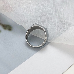 15year Factory Stainless Steel Gold Plated Custom Engraved Cluster Men's <b>Ring</b> - Product Image 4