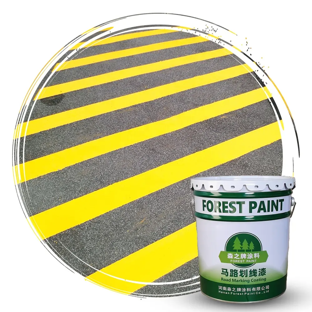 FOREST reflective yellow color acrylic road marking paints price Reflective Traffic Road Marking Paint Road Line Coating