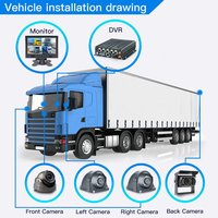 Ai BSD ADAS DMS Kit HD 1080P Système d'enregistrement vidéo de véhicule 4G WiFi 4CH GPS Boîte noire pour bus et camions