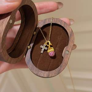 Collier pendentif en perles d'eau douce argentées écrasées de luxe léger, perle géométrique pure S925, frais et rafraîchissant - Product Image 2