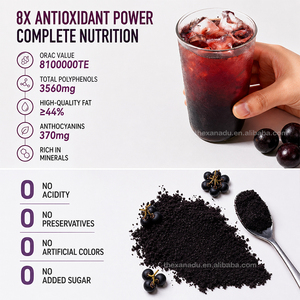 Poudre de <span class=keywords><strong>Baies</strong></span> d'Açaï Véritables du Brésil Lyophilisées 100% Pures Violettes Foncées Riches en Anthocyanidine (NON EXTRAIT) Boisson de Beauté/Additif - Product Image 4