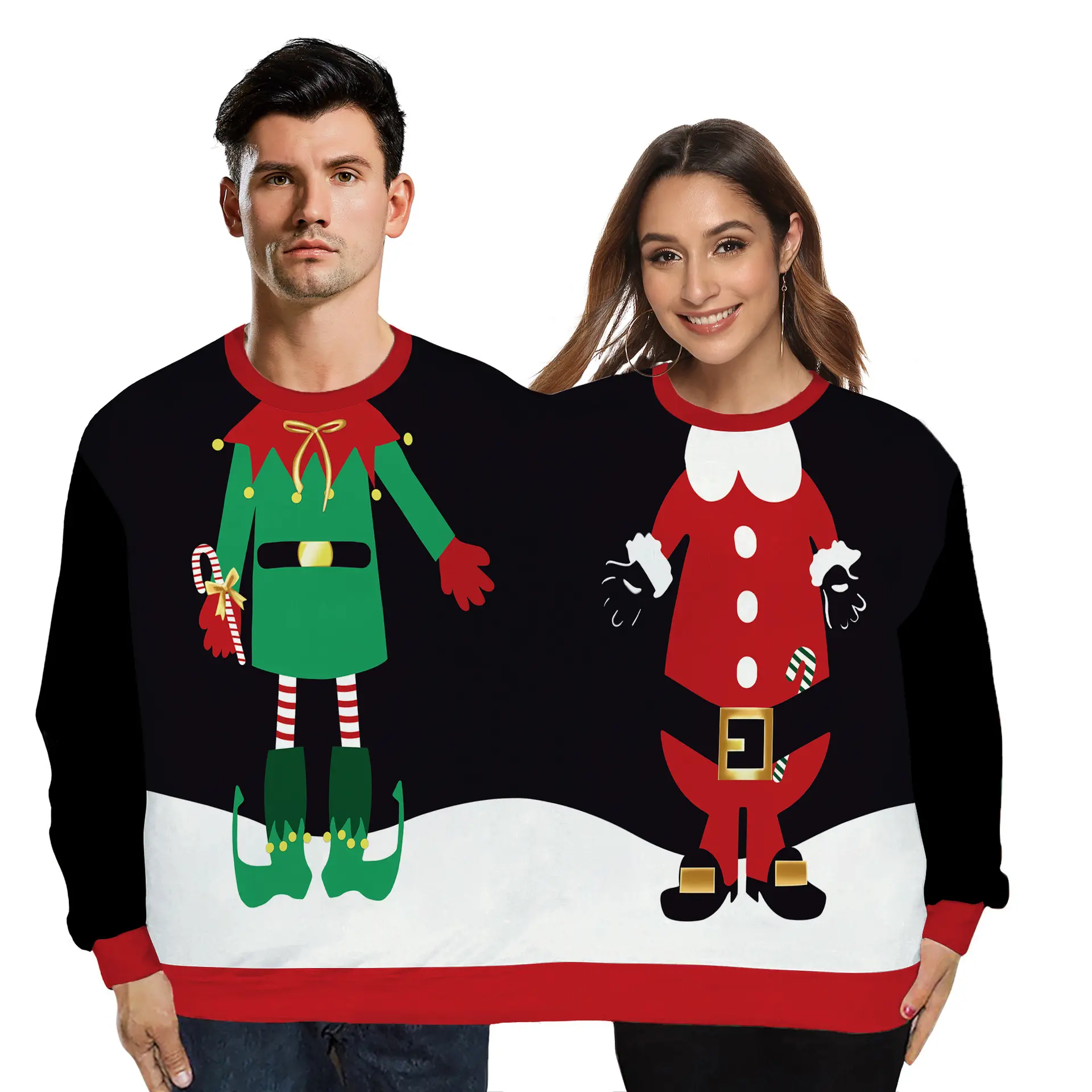 2023 Winter knitted Latest Design Navidad Sueter Knitted Double Funny Fashion Wholesaler Ugly Christmas Sweater