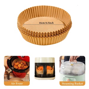 Round Air Fryer Paper Trays Food Grade Coated Oil Proof Disposable For Baking - Product Image 5