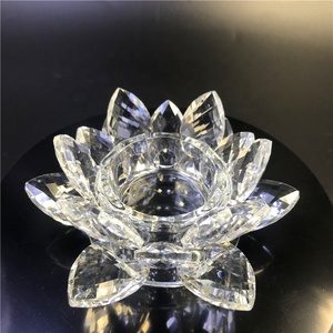 Templo o Decoración de casa de alta calidad buen precio portavotivas de vidrio de té de cristal de <span class=keywords><strong>lotus</strong></span> titular de la vela - Product Image 5