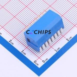 DPL-08-B-T DIP Switch Through hole Component (THT) Switch Piano Key Single Pole Single Throw 8 2.54mm - Product Image 2