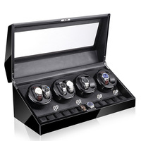 Remontoir de montre mécanique de luxe Organisateur de montre Etui en bois Piano Remontage automatique de montre Etui rotatif