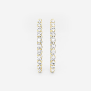 ต่างหูห่วงเพชรรูปไข่ 7 กะรัต ผลิตในห้องปฏิบัติการ สำหรับผู้หญิง ดีไซน์หรูหรา ระยิบระยับ สวยงาม หรูหรา เรียบง่าย เหมาะเป็นของขวัญ - Product Image 5