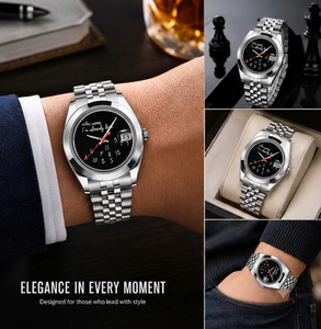 Reloj Para Hombre Mecánico Automático DIY de 36/39 mm A Quién Le Importa Ya Voy Tarde, Resistente al Agua - Product Image 5