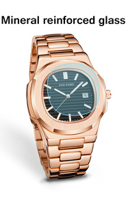 Célèbre marque hommes montre étanche en acier inoxydable bracelet classique hommes Business Casual OEM conception personnalisée Logo montre-bracelet à Quartz - Product Image 4