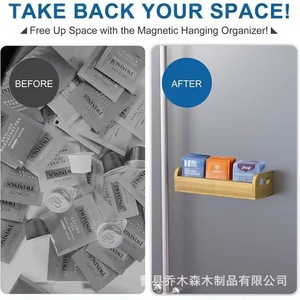 Multi Layer Solid Wood Tea Bag Storage Rack Beverage <b>Shelf</b> <b>Desktop</b> Coffee Tea Holder Rectangle Standing Type Office Organizer - Product Image 3