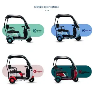 <span class=keywords><strong>Tricycle</strong></span> électrique avec auvent rideau de pluie Transport familial pour ramasser les enfants <span class=keywords><strong>Tricycle</strong></span> électrique à 3 roues adulte - Product Image 5