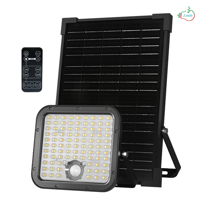 Top Popular Real Power Real Lumen Bright Cube Solar LED Flood Light 4800lm