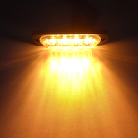 Luz de rejilla intermitente de seguridad para coche, de 12V Flash, 4Leds, advertencia Led para camión, luz estroboscópica de posición lateral, luces de advertencia Led de emergencia
