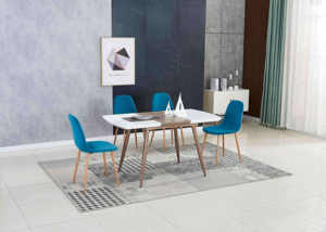 Okayfurniture-juegos de comedor extensibles, mesa de comedor con diseños y sillas - Product Image 6