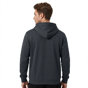 Sweat-shirt à capuche en molleton gris uni pour homme, coupe classique, design décontracté avec poche, vêtements d'automne, vêtements de sport d'hiver, 100% coton - Product Image 6