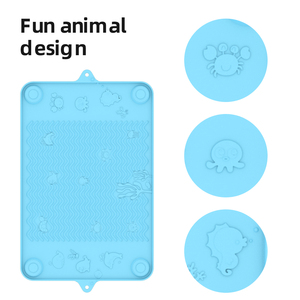 Tapis <span class=keywords><strong>de</strong></span> jeu à <span class=keywords><strong>ventouse</strong></span> en Silicone <span class=keywords><strong>de</strong></span> qualité alimentaire pour bébé et enfant, napperon alimentaire avec bords surélevés - Product Image 5