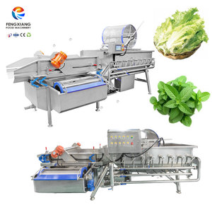 Laveuse à vortex pour légumes frais coupés, machine à rouleaux pour éliminer les impuretés, équipement de nettoyage pour légumes à feuilles vertes destiné à la transformation alimentaire - Product Image 1
