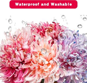 Vente en gros de fleurs artificielles de haute qualité, chrysanthèmes et dahlias en PU, couleur automne 2024, toucher réaliste, pour la décoration de mariage, de la maison et des fêtes - Product Image 6