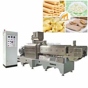 粉芯大麦填充小型零食制作机械膨化食品生产线康宁制造机