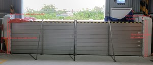 उच्च शक्ति एल्यूमीनियम मिश्र धातु दरवाजा बाढ़ बाधा आसान पोर्टेबल दीवार बाढ़ बाधा बाधा - Product Image 5