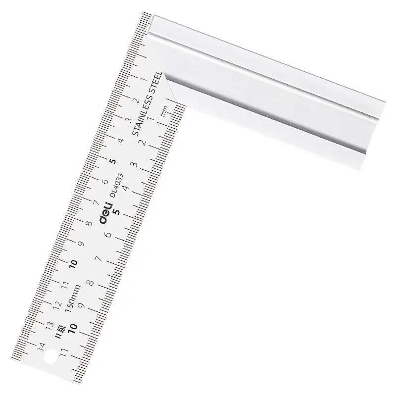 Deli Tools DL4034 L Type Right Angle Ruler Stainless Steel Combination Square Ruler