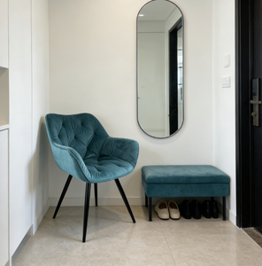 Elegante Silla de Comedor de Terciopelo con Estructura Metálica, Silla Contemporánea de Tela Bouclé para Salón de Hotel, Hogar y <span class=keywords><strong>Restaurante</strong></span> - Product Image 6