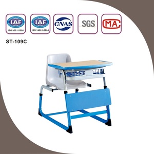 Escritorio Escolar Moderno Ajustable con Marco Metálico Curvo, Silla y Cajón, Modelo ST-109C - Product Image 4