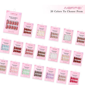 AIERFEI 30 pièces de <span class=keywords><strong>faux</strong></span> <span class=keywords><strong>ongles</strong></span> ovales à presser, couleur unie, <span class=keywords><strong>gel</strong></span> souple, <span class=keywords><strong>faux</strong></span> <span class=keywords><strong>ongles</strong></span>, logo personnalisé, <span class=keywords><strong>prix</strong></span> de gros, <span class=keywords><strong>ongles</strong></span> réutilisables - Product Image 6