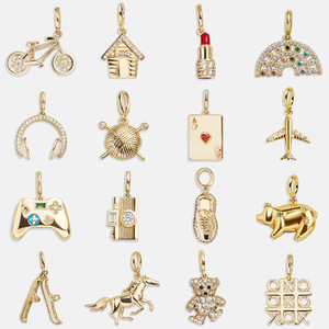 Paslanmaz çelik zirkon Trendy yaşam tarzı serisi anahtarlıklar DIY çanta Charms aksesuarları 18K altın kaplama parti aranabilir zincir - Product Image 2