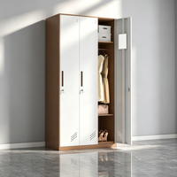 Armoire de vestiaire pour personnel avec tringle de suspension, placard de rangement pour vêtements personnels des employés de bureau, de salle de sport ou d'école