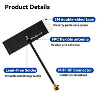 Antena FPC Interna de Doble Banda 2.4G 5.8G WiFi de Alta Ganancia, Conector U.FL MHF1, Adhesivo 3M, Flexible, Integrada para IoT, IPC, PDA