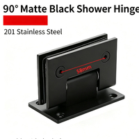 Engsel Pintu Kaca Stainless Steel 201 untuk Kamar Mandi, Tebal 4mm, 90 Derajat, Engsel Datar, Mudah Dipasang