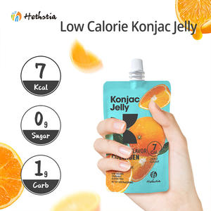 Collations à <span class=keywords><strong>la</strong></span> gelée Konnyaku de qualité supérieure Saveur de fruits orange Faible IG Sans allergène Sans gras Keto Friendly Prêt à consommer - Product Image 5
