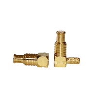 Connecteur MCX-C-JW1.5 Cuivre Plaqué Or Angle Droit Mâle MCX Connecteur à Sertir RG174 RG316 Câbles
