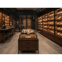 Vitrine murale de luxe sur mesure pour cigares, présentoir en bois pour tabac