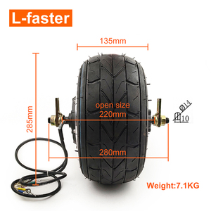 48V 800W <strong>Electric</strong> Scooter <strong>Hub</strong> 10x6.00-6 Thickened Anti-skid Tubeless Tire Accessory BIKE Motor Wheel - Product Image 2