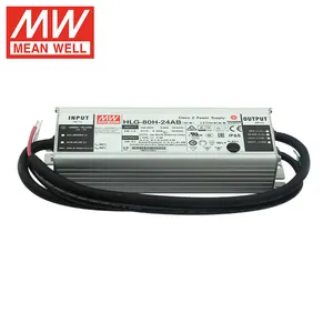 Meanwell HLG-80H-24AB IP65 à prova d'água driver de LED 80W ajustável 24V