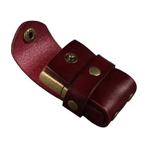 Luxury Cross Belt Genuine Leather Lighter Cover Case Lighter Case