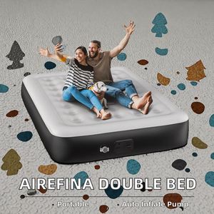 Double Air Mattress Inflatable <b>Bed</b> Integrated Pump 152 203 33cm Self-Inflating 3 Minutes <b>Portable</b> Camping Home - Product Image 2