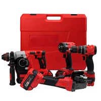 Lithion 21V 5 pièces ensemble combinaison outil électrique 18v perceuse sans fil batterie au Lithium outils électriques Kit batterie meuleuse d'angle