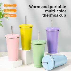 Gobelet à paille portable à prix d'usine, gobelet en acier inoxydable à isolation sous vide, grande capacité, idéal pour le camping et les voyages - Product Image 5